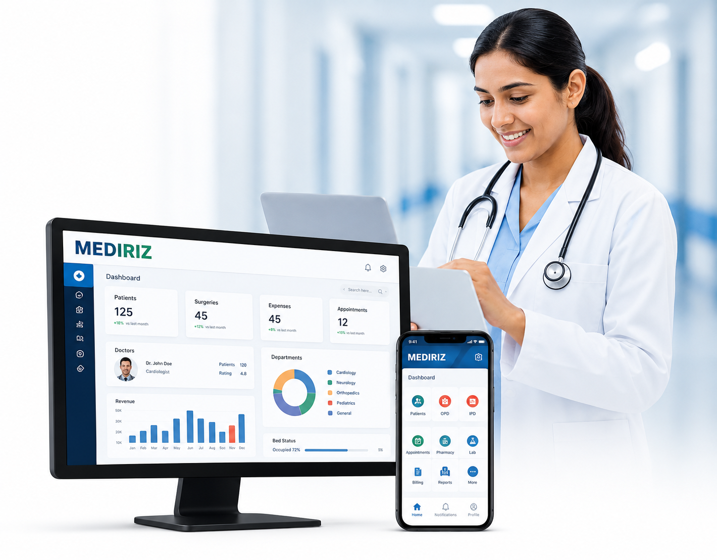 Mediriz dashboard and doctor